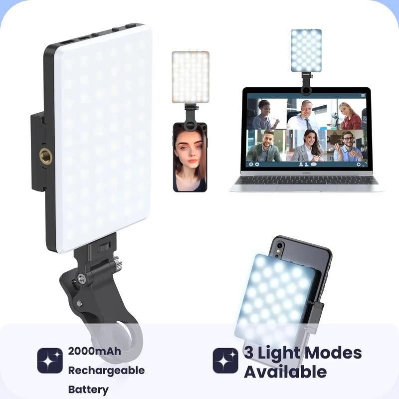 Portable Rechargeable LED Clip-On Selfie Light