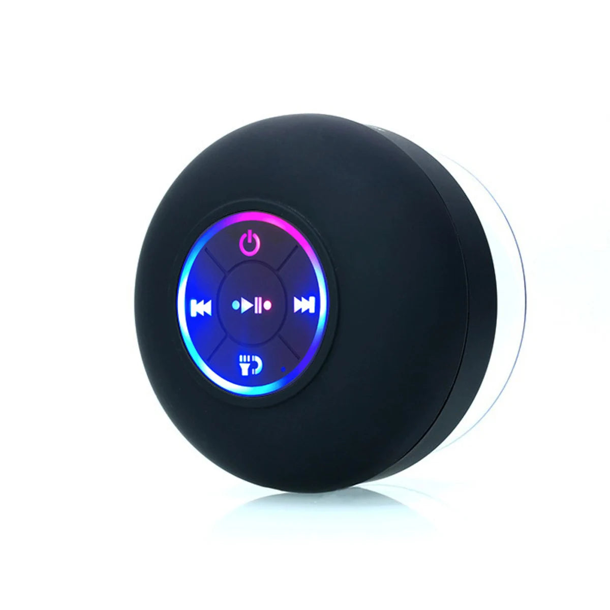 AquaBeat Mini: Waterproof LED Bluetooth Speaker with Powerful Sound & Suction Cup Mount